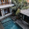 villa with swimming pool in tropical resort